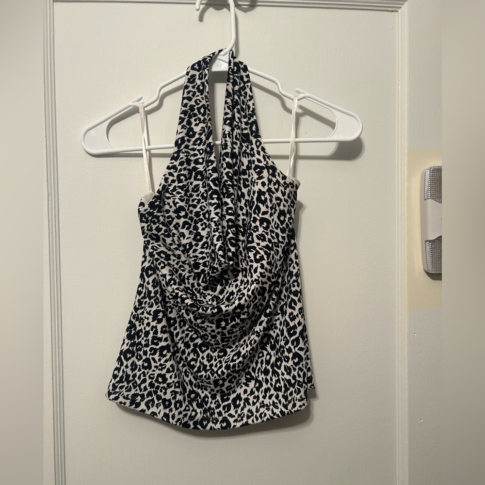 Nicole by Nicole Miller animal print halter top